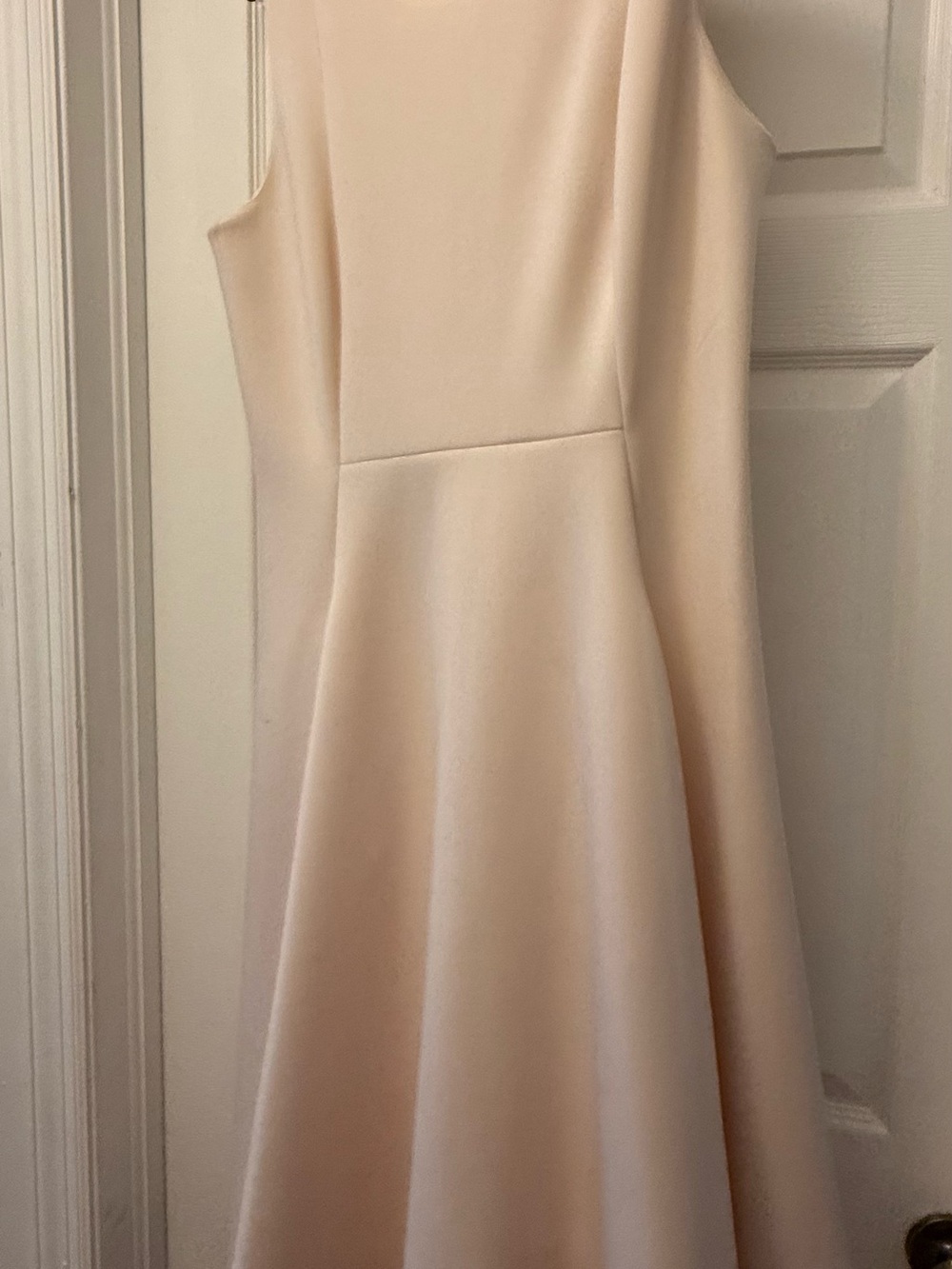 Calvin Klein Strapless Cream Fit-and-Flare Dress